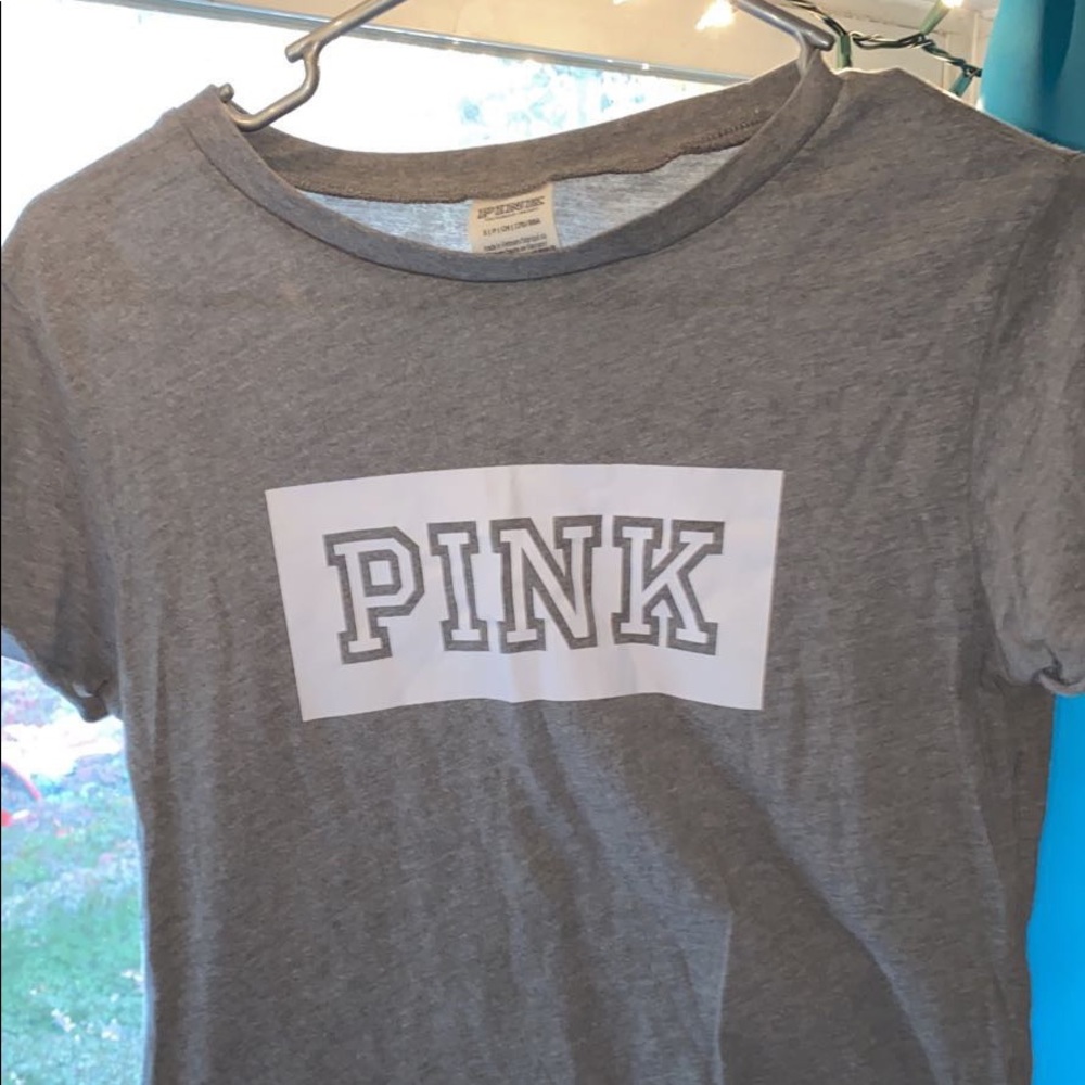 Grey PINK short sleeve T